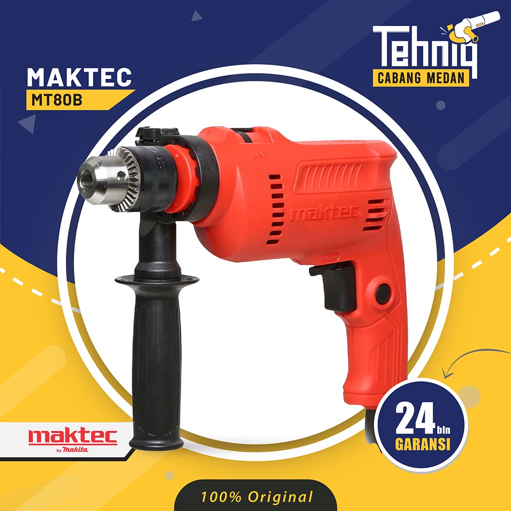 Mesin Bor Listrik Tangan Beton Tembok Dinding MAKTEC MT80B Impact Drill 13 mm