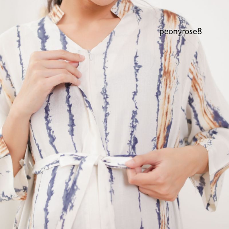 Shaina Stripes - LONG TUNIK IBU HAMIL JUMBO BUMIL BUSUI LEBARAN CANTIK
