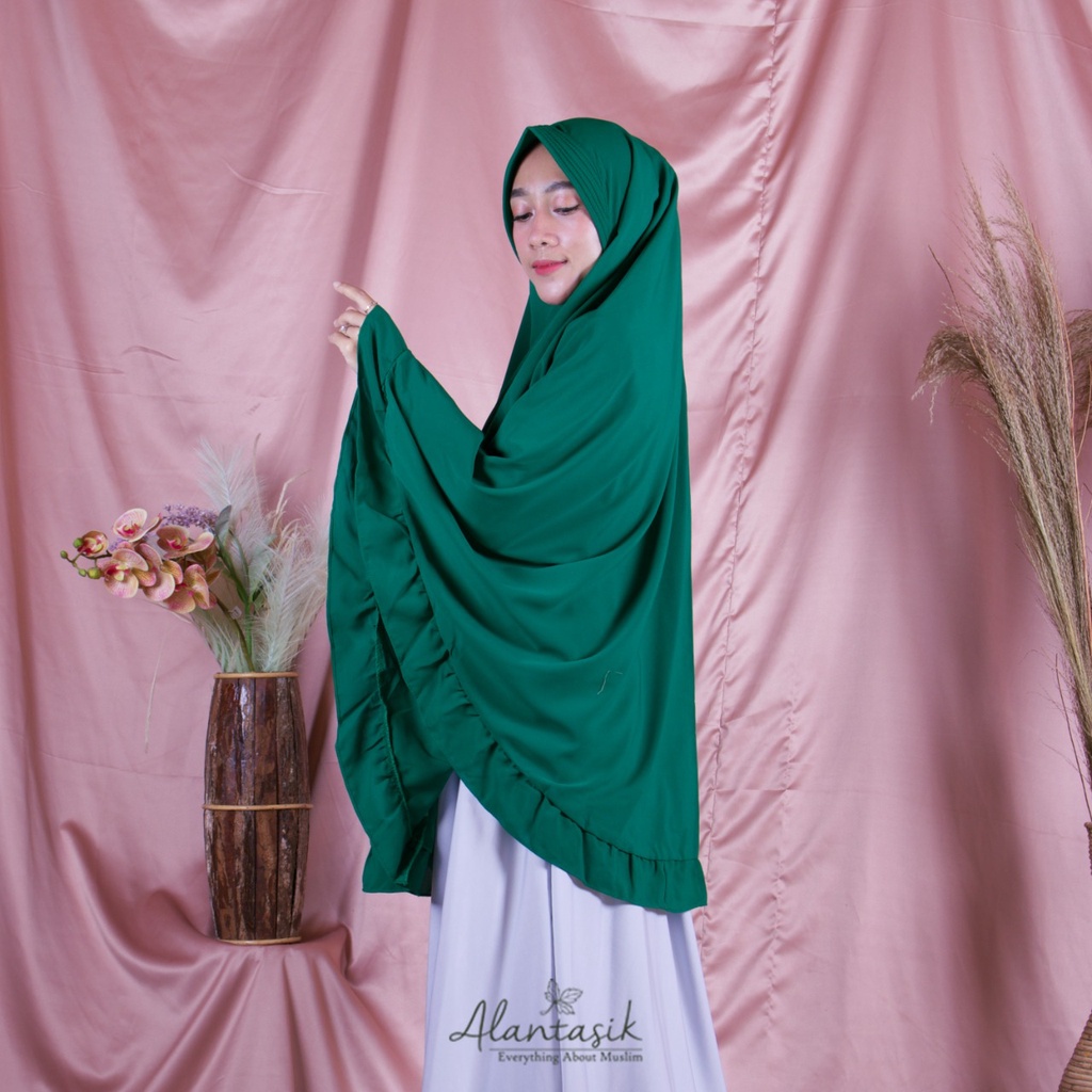 Alantasik - jilbab ALISHA jumbo XL Rempel R.23 / khimar instan hijab syari panjang wanita R.23
