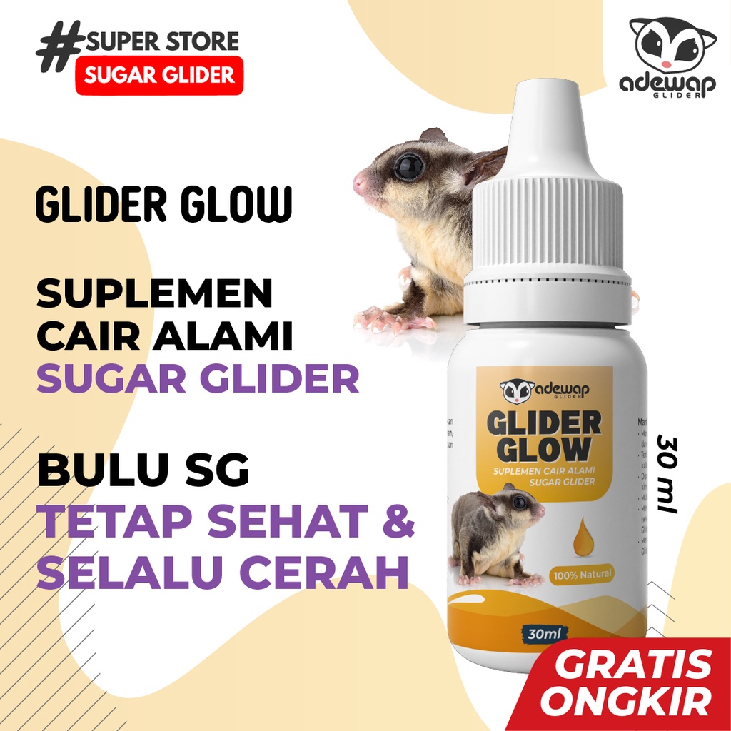 ADEWAP GLIDER Glow Suplement Perawatan Bulu Sugar Glider - 30ML