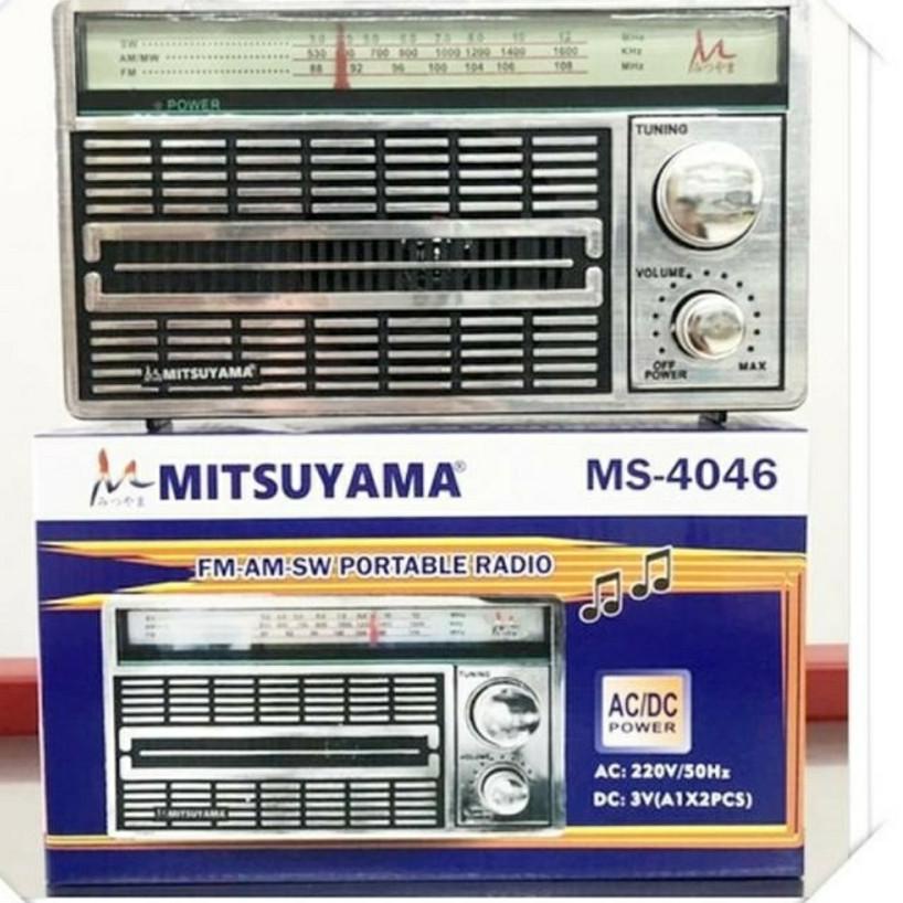 Terbaik.. Radio Mitsuyama MS-4046 FM AM SW / Radio Portable AC DC Mitsuyama