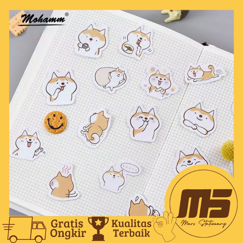 

[ 45 PCS ] Sticker Kawai Dog Cute | Stiker Anjing Lucu untuk Scrapbook Jurnal Diary |Mars Stationary