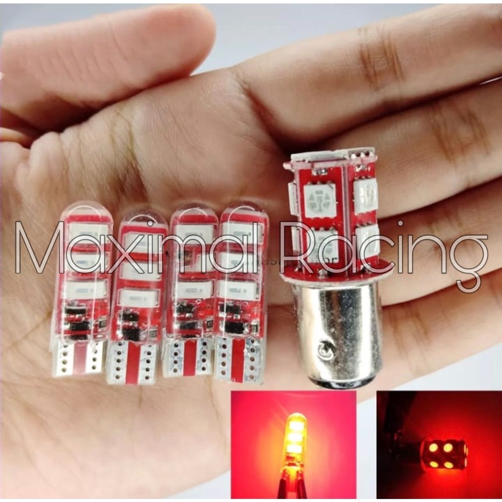 Paket Lampu Variasi Motor Sen Jelly Diam 4pcs Plus Lampu Rem Stop13 Led Kedip Universal