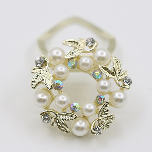 Klip Buckle Syal Sutra Hias Mutiara Berlian Imitasi