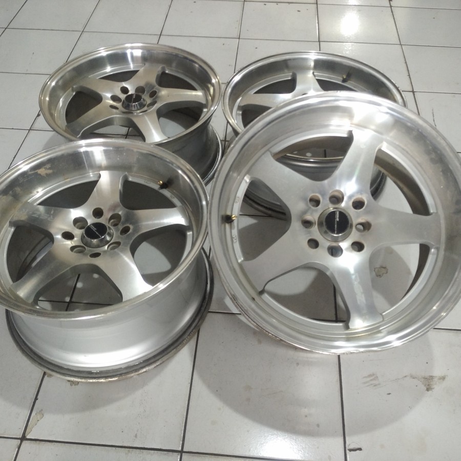 velg mobil bekas model racing ring 17x7,5-8,5 untuk mobil avanza xenia calya sigra brio agya mobilio