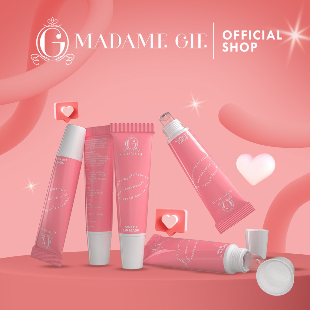 MADAME GIE SWEET LIP MASK WITH SCRUB - MASKER SCRUB BIBIR - 10gr