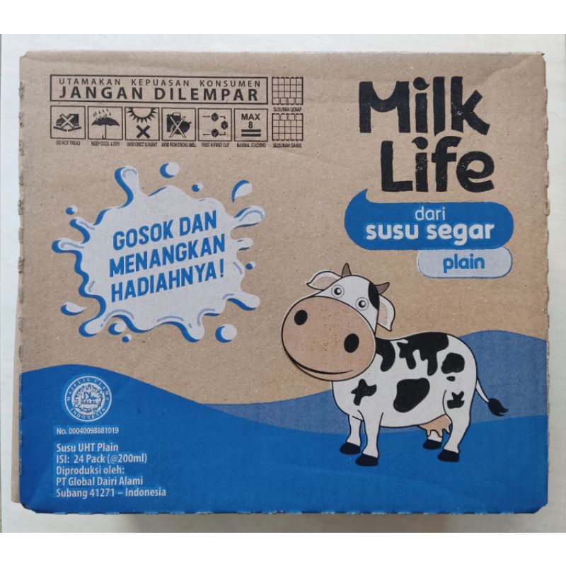 surabaya susu cair uht dus milk life 200ml 200 ml