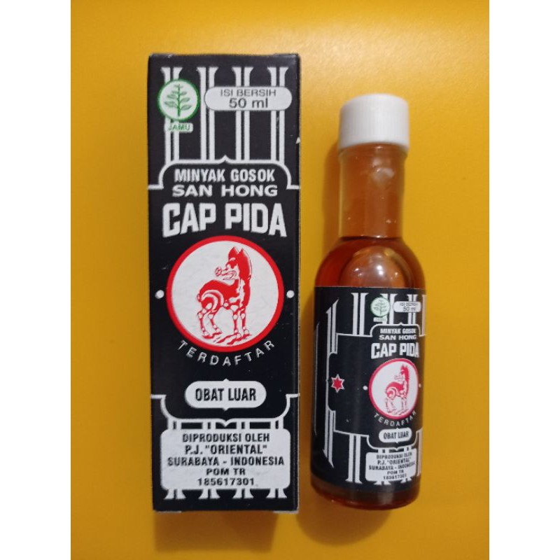 San Hong 50ml/Minyak Gosok Cap Pida/Minyak Gosok San Hong Cap Pida 50ml/Sanhong Cap Pida 50ml