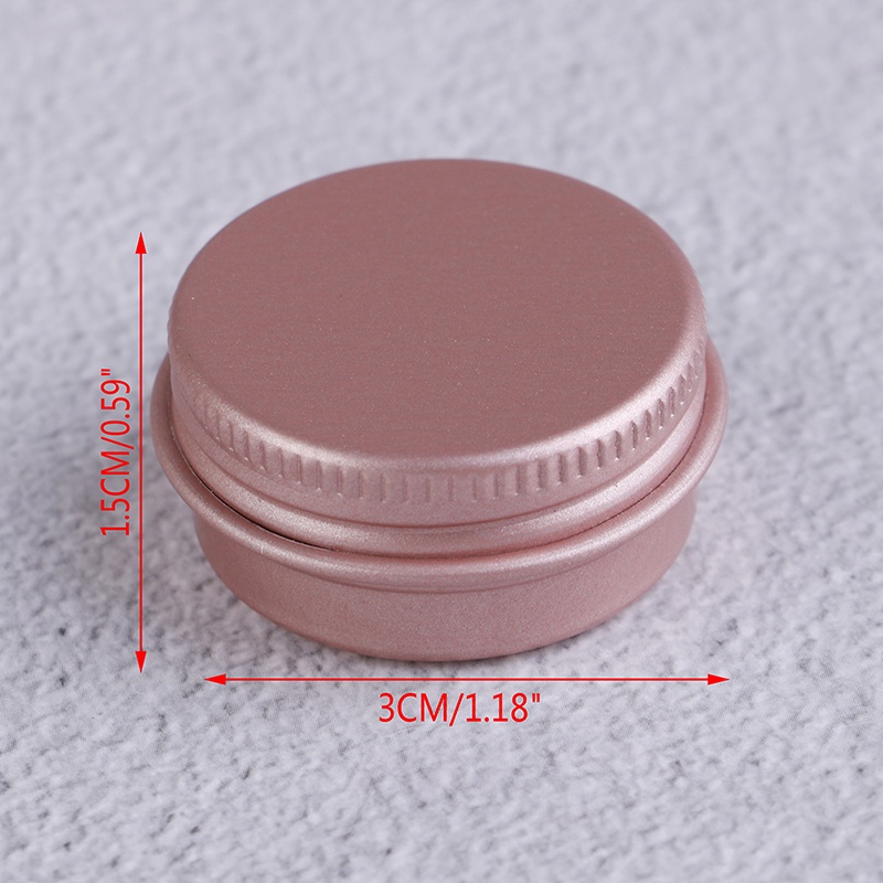 10 Pcs Kotak Wadah Kosong Bahan Aluminum Dengan Tutup Untuk Krim Mata
