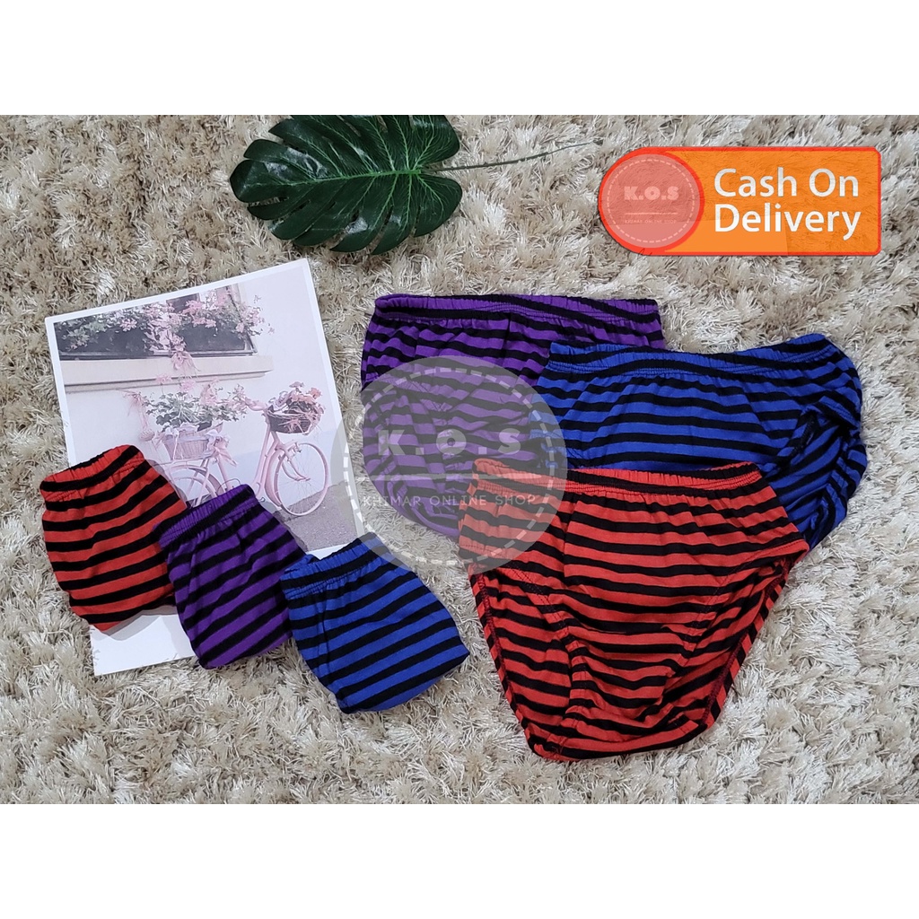 Cd segitiga anak cowok motif garis bahan adem free size