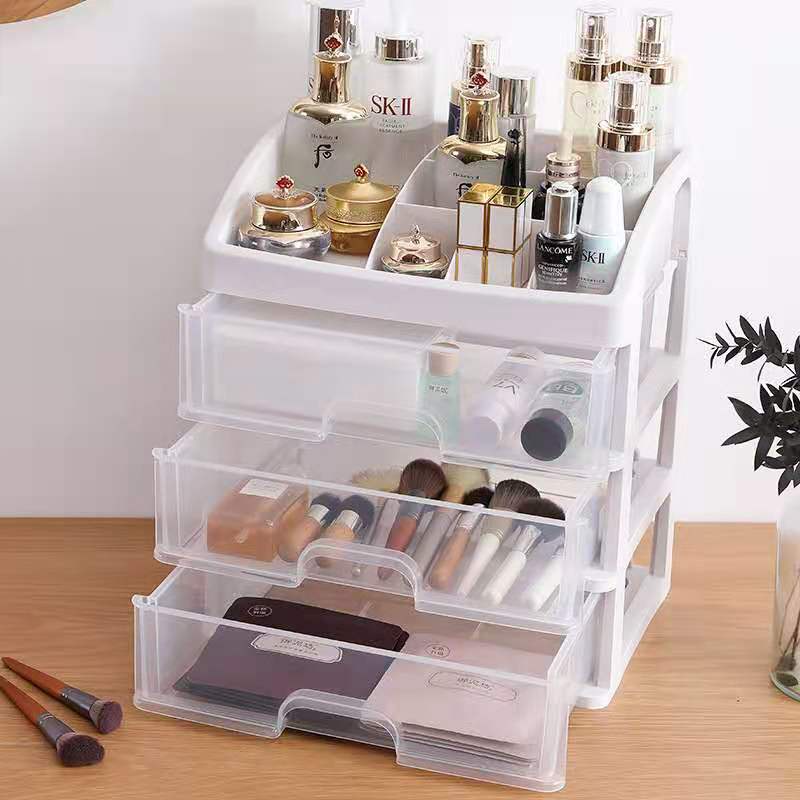 Kotak Serbaguna Tempat Kosmetik dan Aksesoris Make Up 3 Susun Laci
