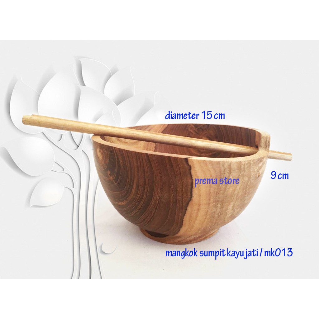 Mangkok mie kayu jati / mk013