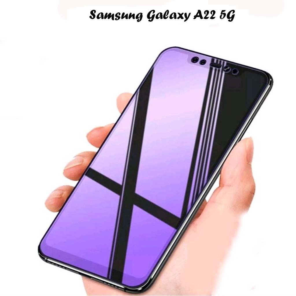 Tempered Glass Samsung Galaxy A22 5G Matte Blue Light Anti Gores Full Screen Full Cover Protector