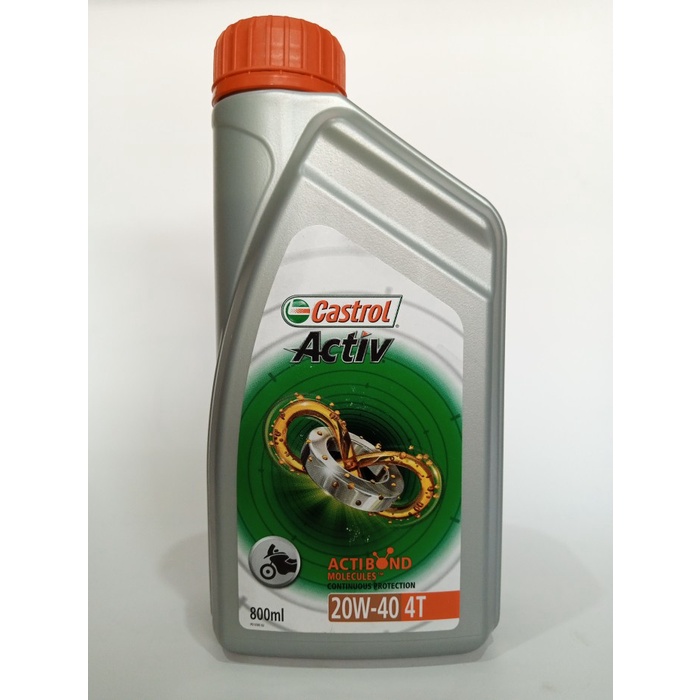 Oli Mesin Motor Castrol ACTIV Matic 20W-40 Kemasan 0.8L
