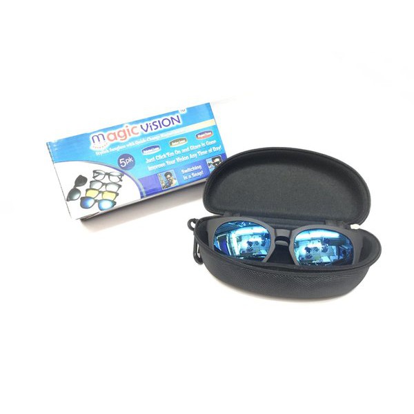 Magic Vision Kacamata 5 In 1 Sunglasses Magnet Bonus Dompet Kaca Mata