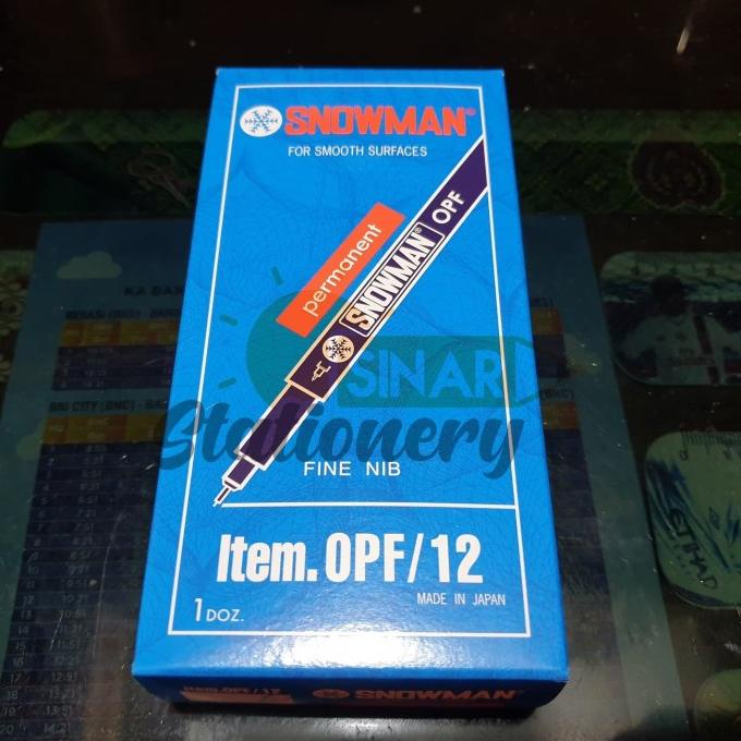 

*:*:*:*:*] Pen opf/12 hitam snowman 1pak isi 12pc