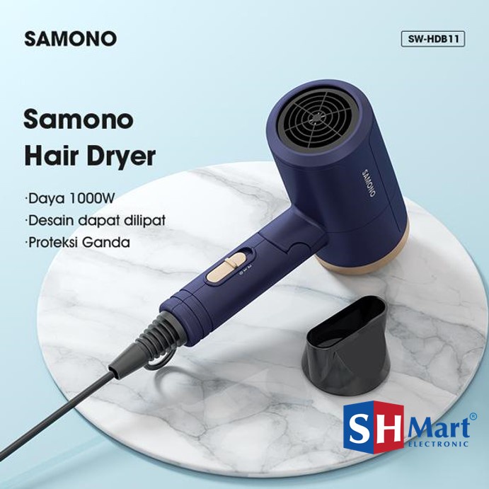 SAMONO HAIR DRYER 1000 Watt PENGERING RAMBUT BISA DILIPAT SW-HDG SW-HDB (MEDAN)