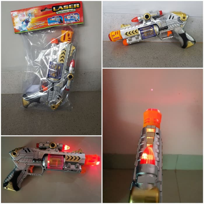 Mainan pistol Led lampu senapan laser tembakan edukatif anak