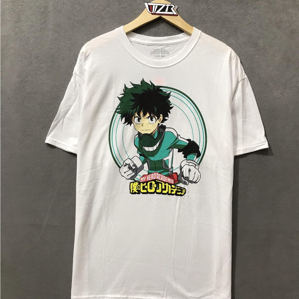 T Shirt Anime Official MY HERO ACADEMIA IZUKU MIDORIYA WHITE