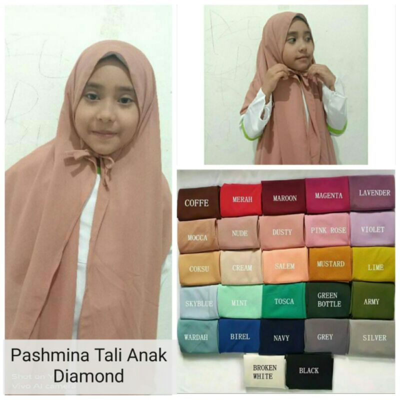 Pashmina Anak Tali Diamond / Pashmina Tali Anak