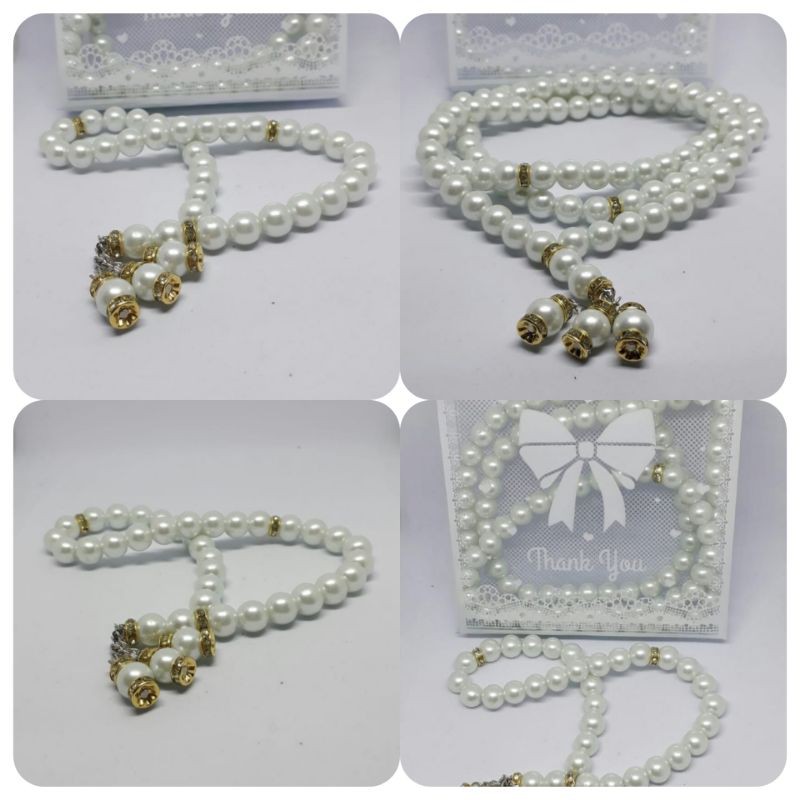 Tasbih Mutiara 33 Butiran 10ml / Tasbih Mutiara Besar Murah