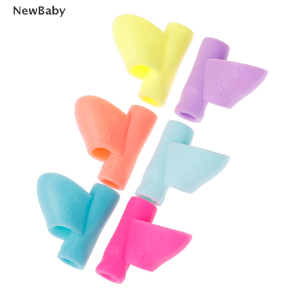 Newbaby 3pcs Alat Bantu Menulis Pensil Bahan Karet Lembut Untuk Anak