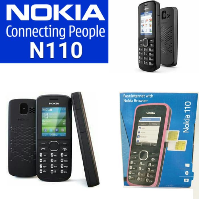 Handphone Nokia Hp Jadul N110 Sim GSM Bahasa Indonesia New Refurbish