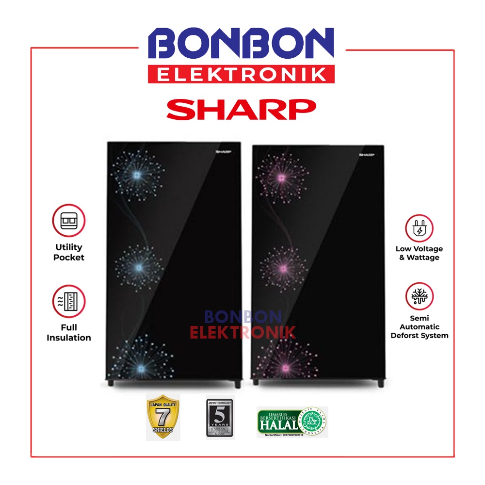 Sharp Kulkas 1 Pintu SJ-X187MG-DB/DP / SJX 187 MGDB MGDP