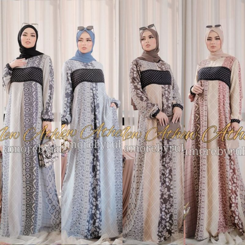 GAMIS NEW ATHEERA AMORE BY RUBY DREES CANTIK MOTIF