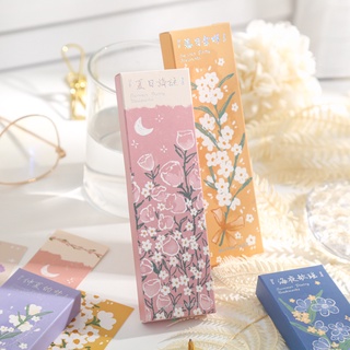 Mr. Paper 4 30/box Bookmark Tanaman Bunga Ilustrasi Cherry Blossom Bookmark Estetika Dekoratif Kartu Alat Tulis Kantor Siswa