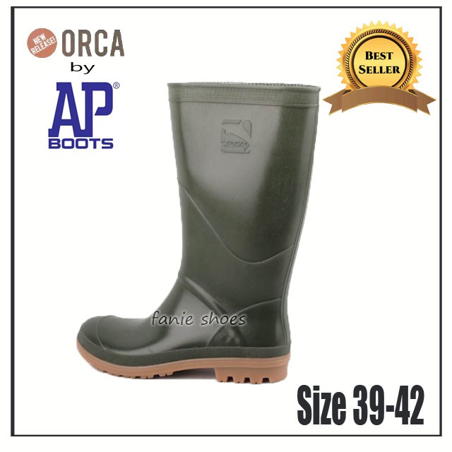 Orca Boot by AP Panjang 39-42 / Sepatu Karet Boots Tahan Air / Sepatu Safety / Sepatu Boot