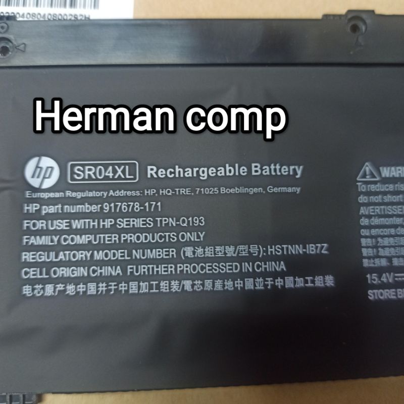 Original Baterai HP OMEN 15 15-CB 15-CE 15-CC 15-CX 15-DC SR04XL HSTNN-IB7Z