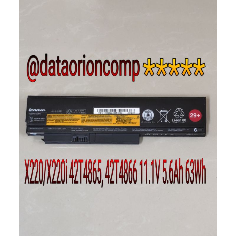 Baterai Battery Lenovo X220 (29+) series