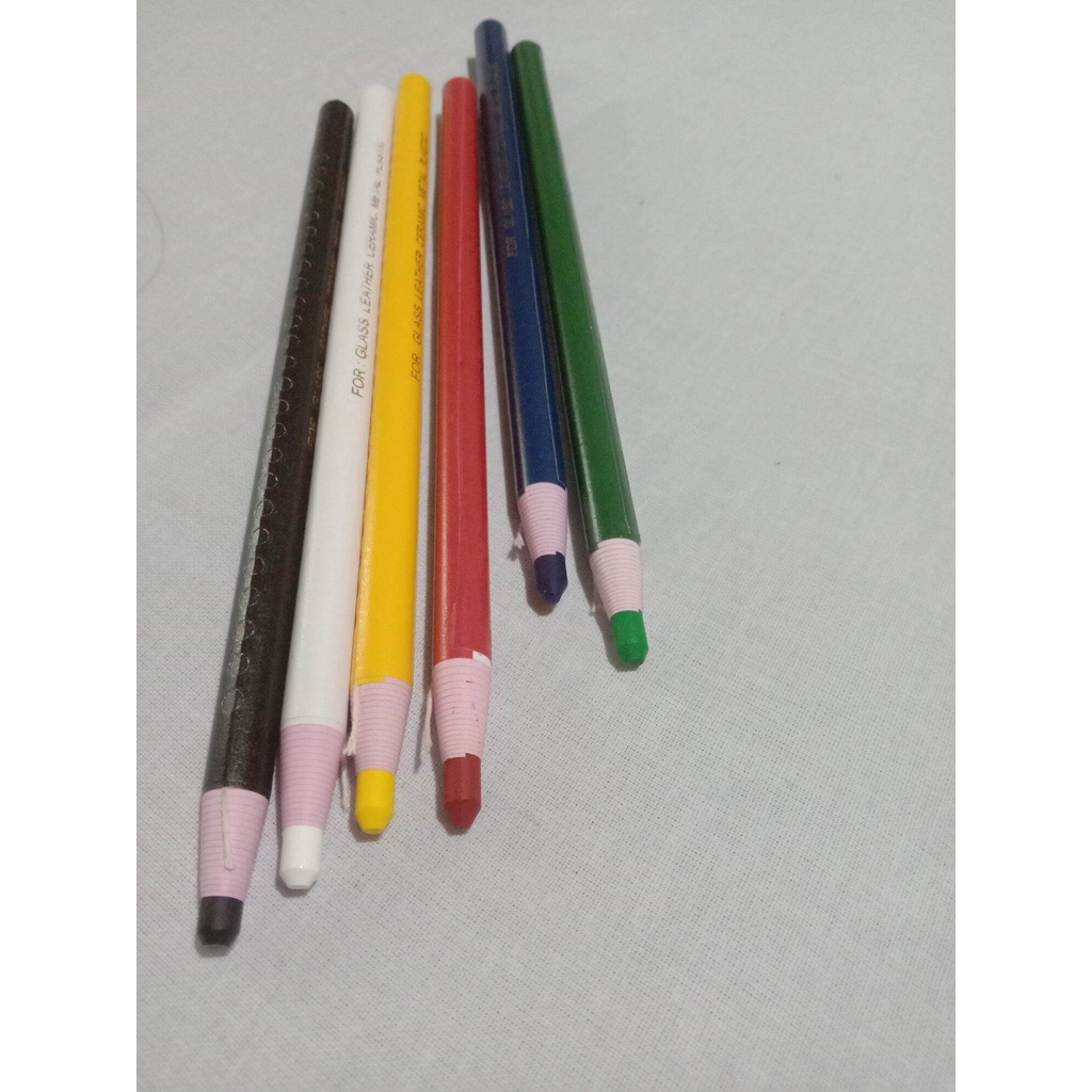 

RB kapur pensil 6 warna harga untuk 6 pcs/ pencil glass 6 biji warna campur/ / Alat jahit /