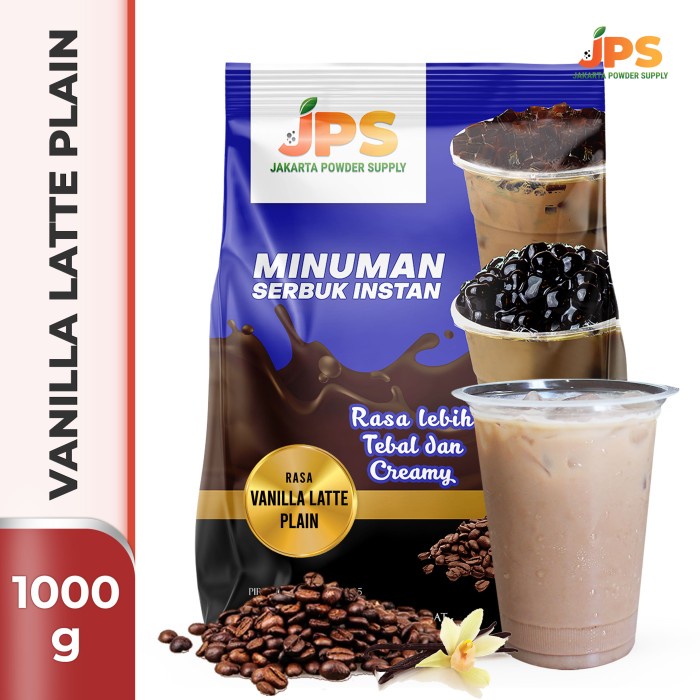 

DISKON - (BISA COD) Bubuk Minuman Vanilla Latte Plain Powder JPS Tanpa Gula
