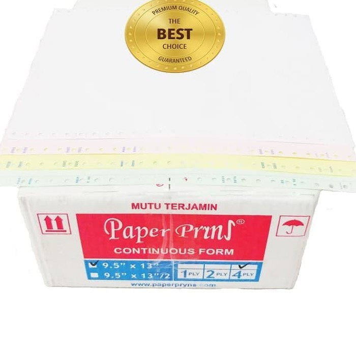 

CONTINUOUS FORM 9,5 X 13 4PLY PAPERPRYNS