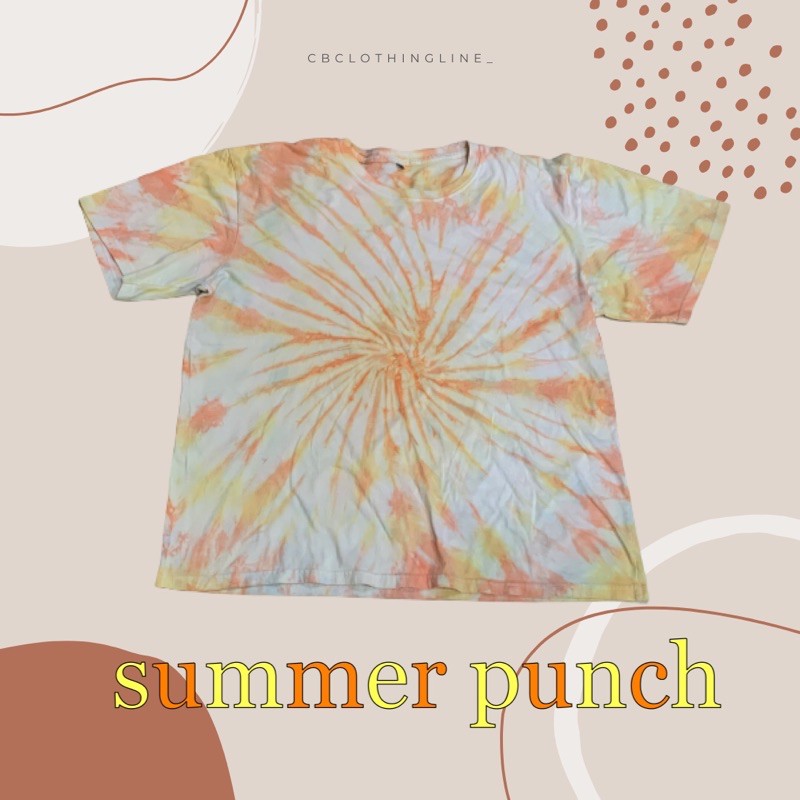 

[summer punch] tie dye t-shirt + cute packing + free sticker