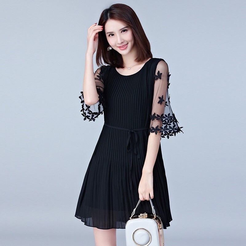 DRESS MIDI CASUAL IMPORT WANITA KOREA ORIGINAL