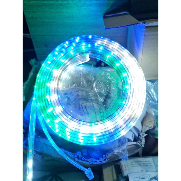 Lampu LED strip selang EVATECH warna warni 10y free adaptor 220v