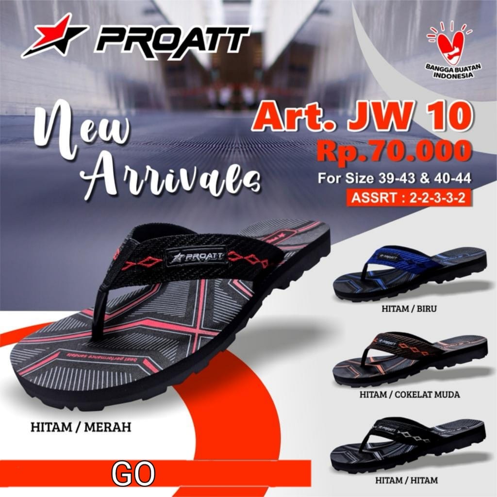 gof ATT JW 10 &amp; JW 11 Sandal Jepit Gunung Pria Sandal Pria Outdoor Sandal Dewasa Ringan Anti Air