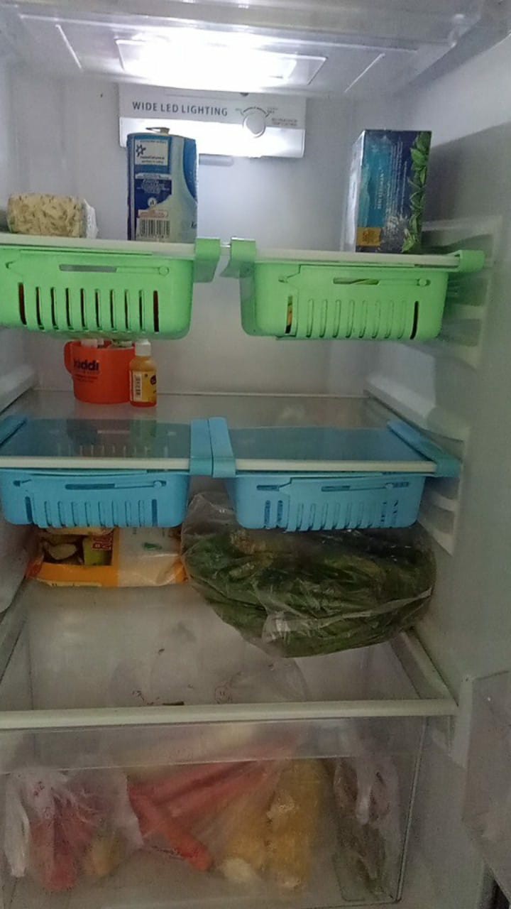 Rak Kulkas Laci Kulkas Jadi Muat Lebih Banyak Kotak Penyimpanan Makanan A801
