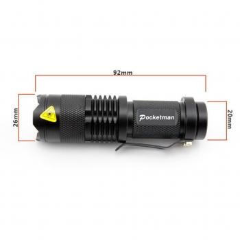TaffLED Senter LED 2000 Lumens Waterproof Pocketman P1 CNS