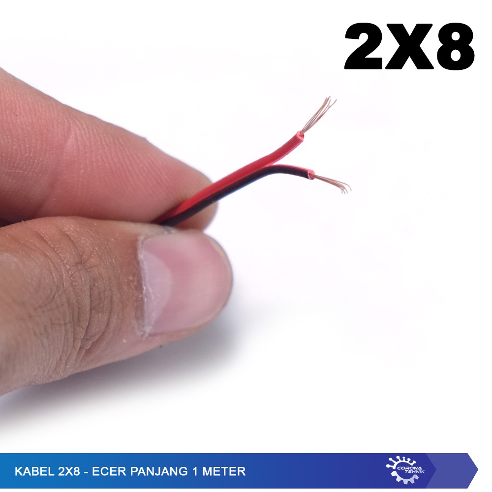 Kabel Serabut Ecer 2x8 - Diameter 1 mm - Panjang 1 Meter