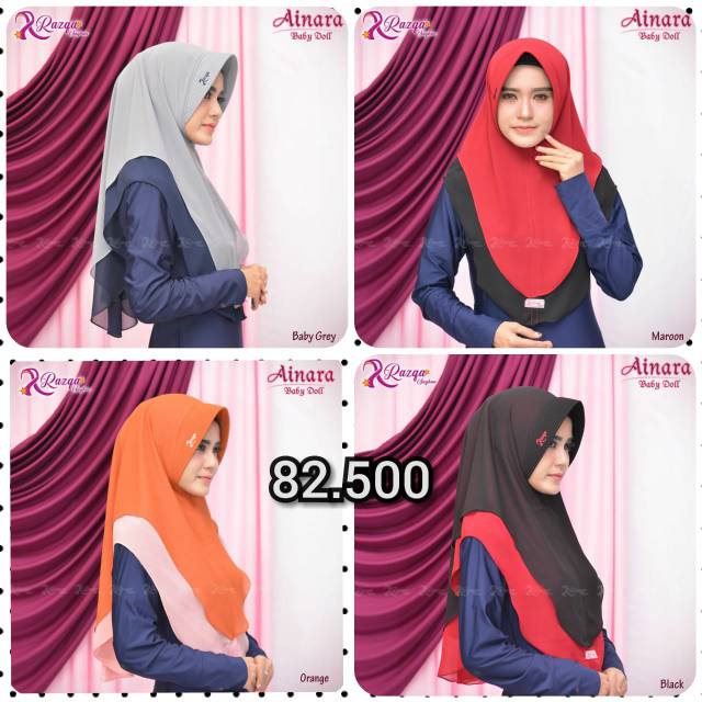 Khimar ainara by razqa hijab seperti samaira