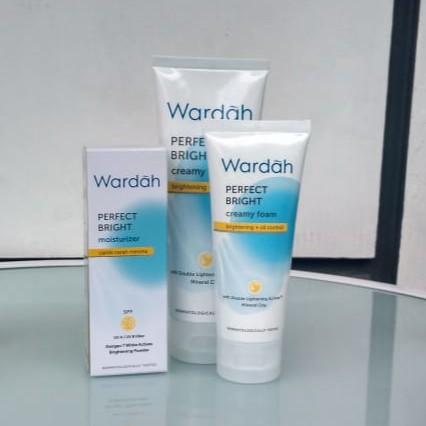 Wardah Perfect Bright Creamy Foam Brightening  + Oil Control / Moisturizer SPF 28