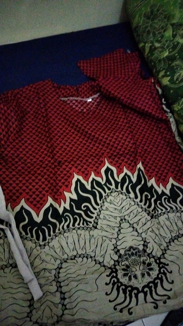 M-l-xl-xxl Batik Wanita Asj Sa Hrb026 Kenongo Kemeja Tosca Pendek