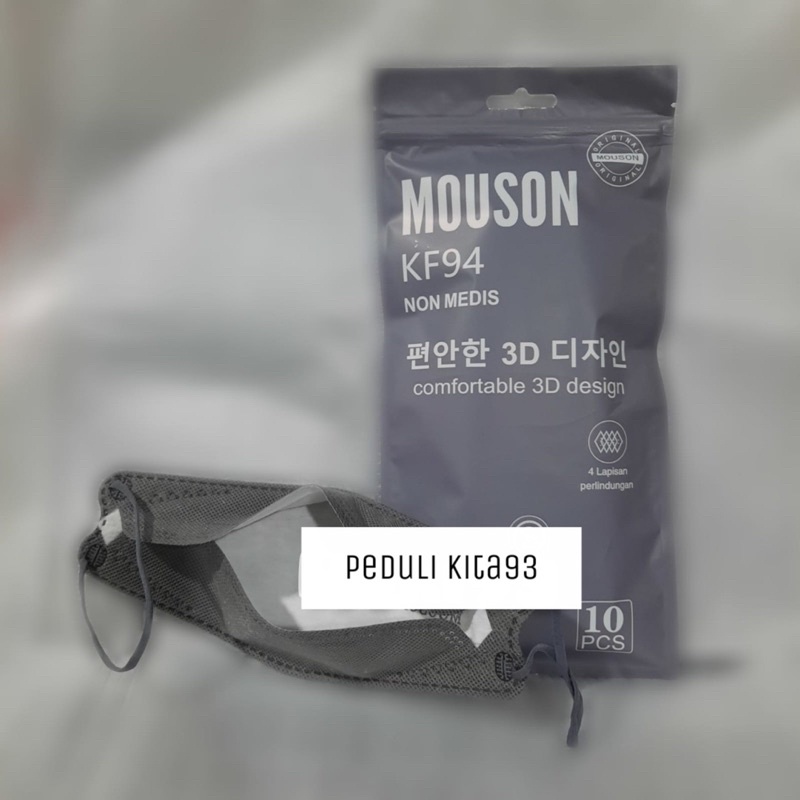 masker kf94 mouson 4ply 1pack isi 10pcs packing ziplock