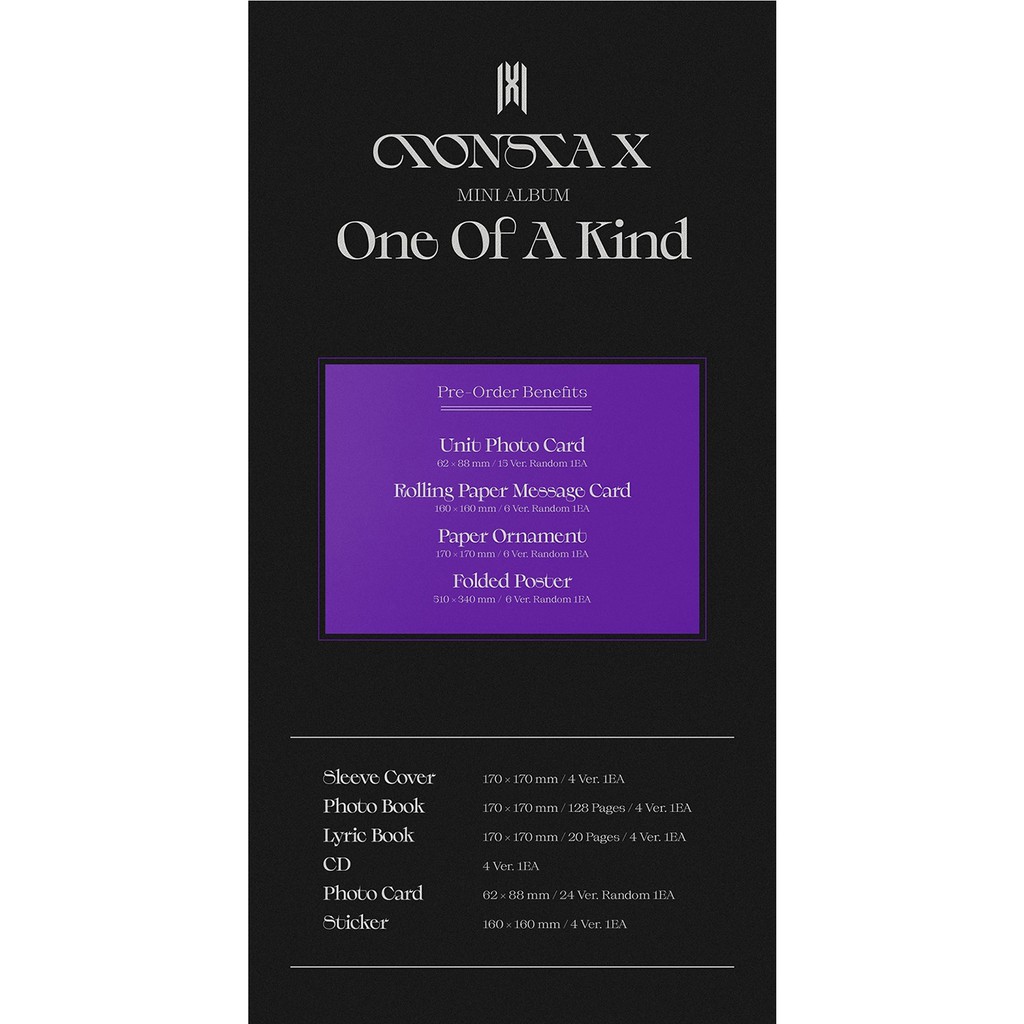 [OFFICIAL K-POP] MONSTA X - MINI ALBUM [ONE OF A KIND]