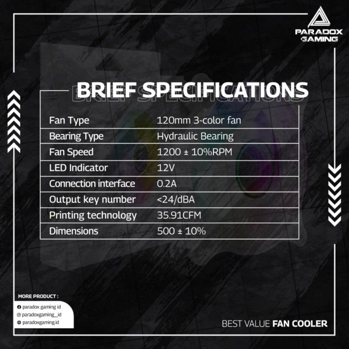 FAN CASING PARADOX GAMING HYPERSONIC F400 INFINITY