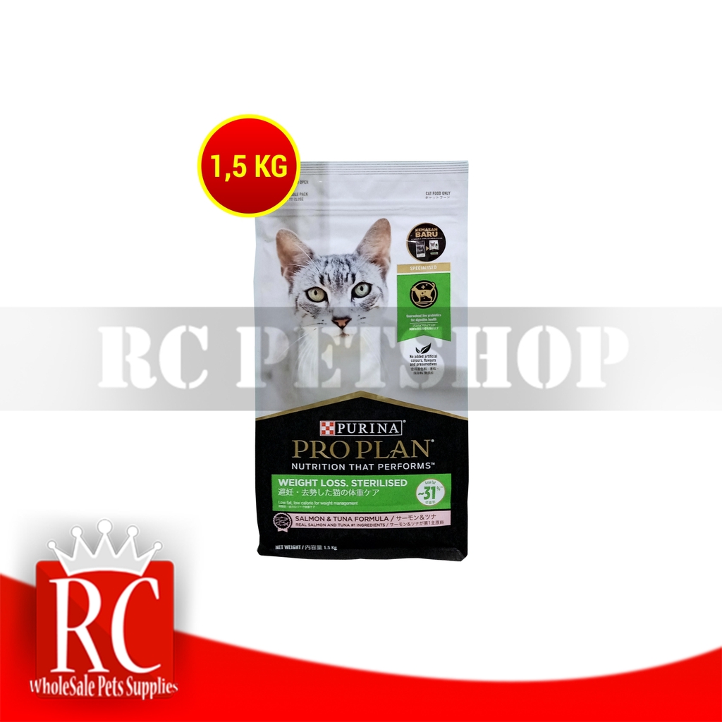 ProPlan Makanan Kucing Kebiri Obesitas Pro Plan Sterlised Salmon 1.5KG